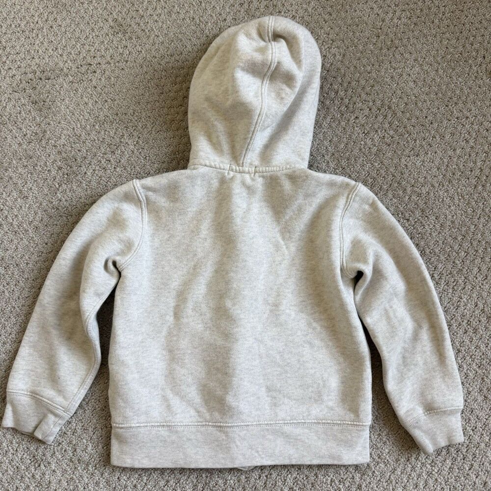 Polo Ralph Lauren Gray Fleece Full Zip Hoodie Unisex Kids Size 5 Quiet Luxury - Picture 8 of 10